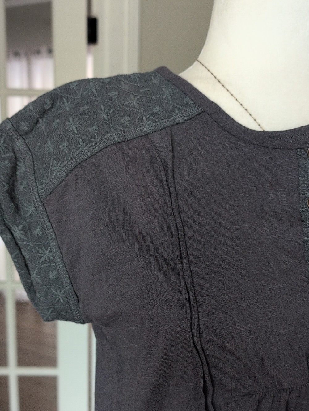 NWOT Knox Rose Cotton Top short sleeve XS - Picture 7 of 10
